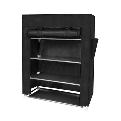 Shoe Rack 4 Tier 24Shoes Black