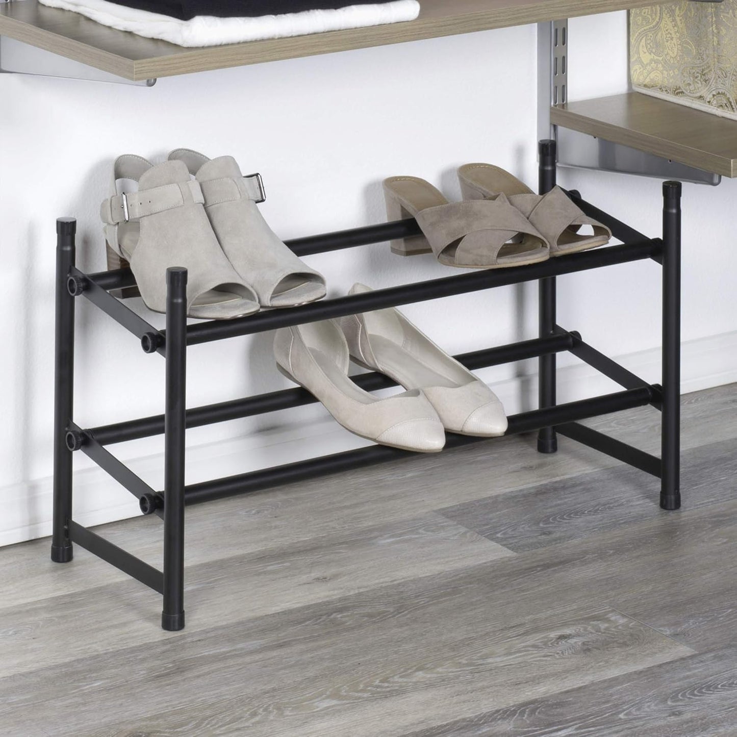 Expand Shoe Rack 2 Tier Mt Blk