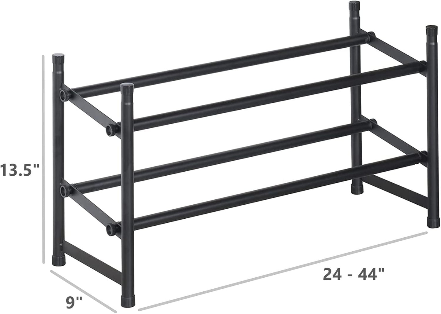Expand Shoe Rack 2 Tier Mt Blk