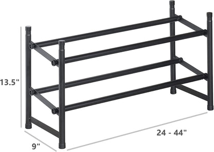 Expand Shoe Rack 2 Tier Mt Blk
