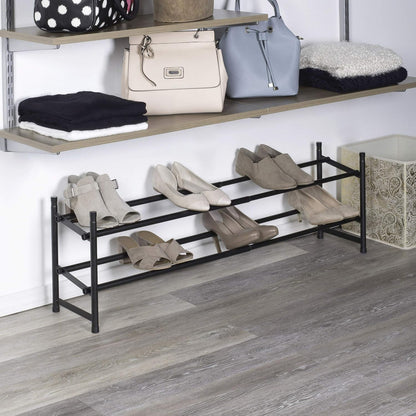 Expand Shoe Rack 2 Tier Mt Blk
