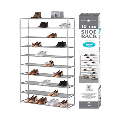 Shoe Rack 10Tier 100 Shoes Gry