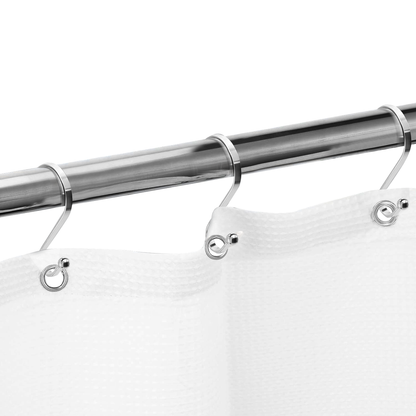 Shower Curtain Rings 12pc Set Chrome