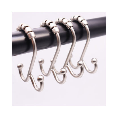 Metal Shower Curtain Rings 12pc Set Chrome