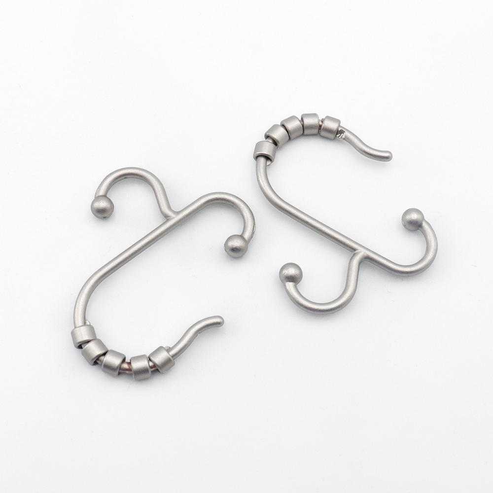 Metal Shower Curtain Rings 12pc Set Chrome