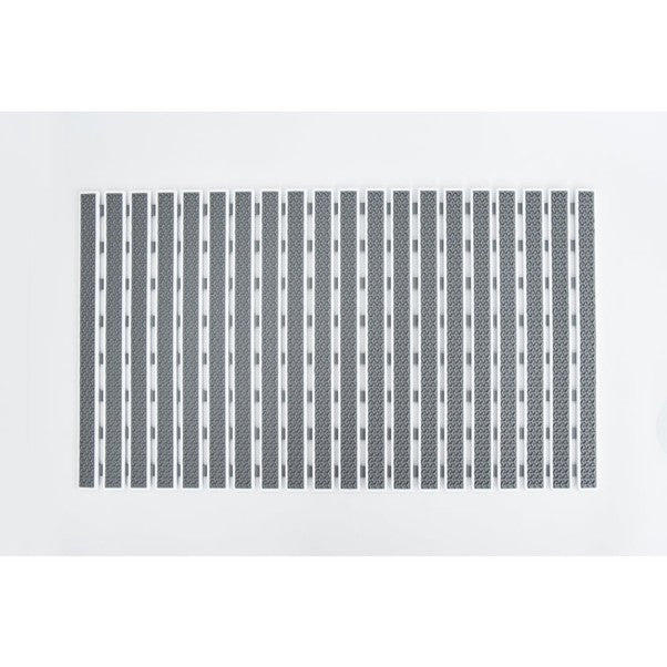 Bathtub Mat 27x16in Grey Slats