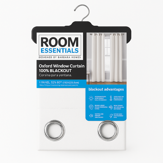 Blackout Grommet Curtain Cream 52x90in