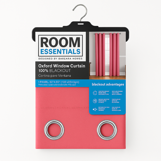 Blackout Grommet Curtain Rose Pink 52x90in