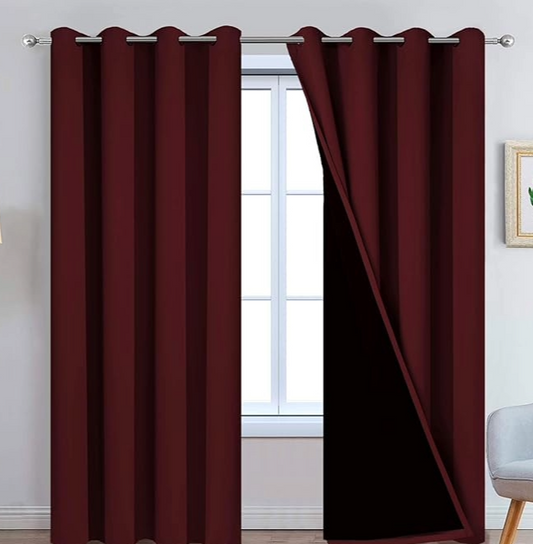 Oxford Curt 100% Blackout panel Burg 1pc