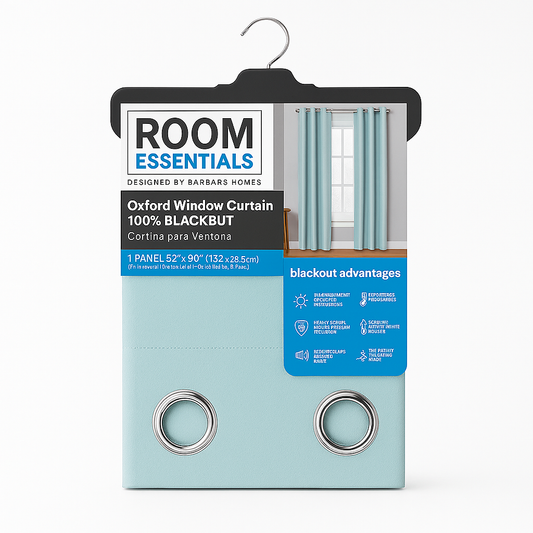 Blackout Grommet Curtain Turquoise 52x90in