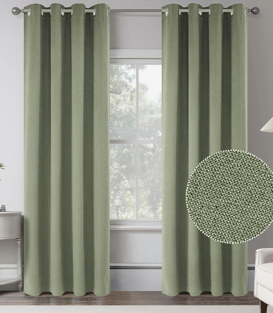 Oxford Curt 100% Blackout panel Sage 1pc