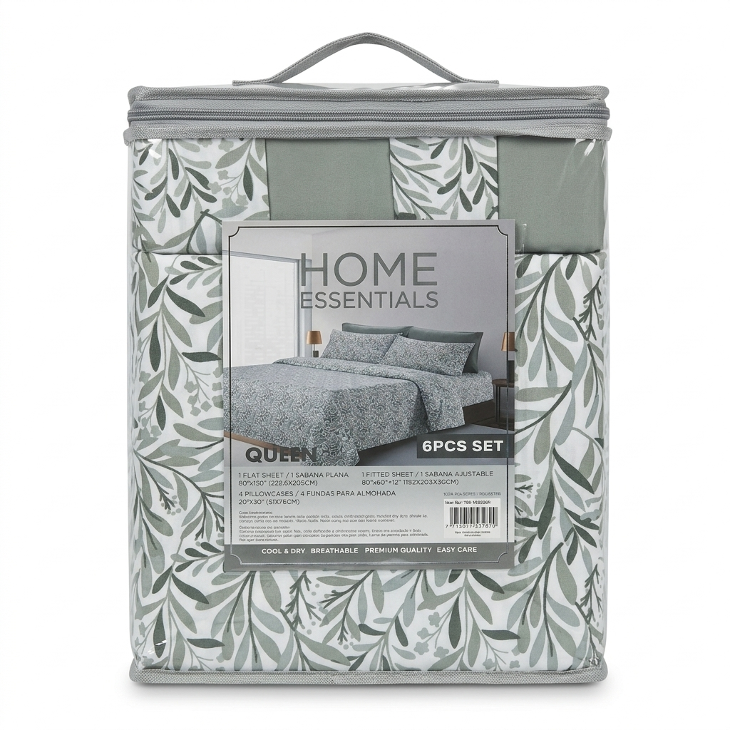 Bed Sheet Set Queen 6 piece
