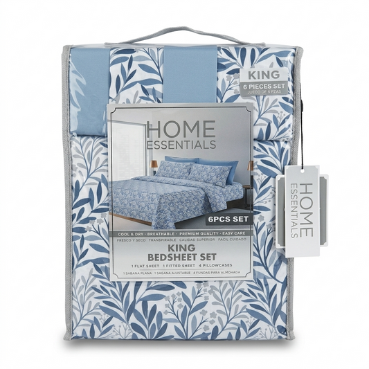 Bed Sheet Set King 6 Piece