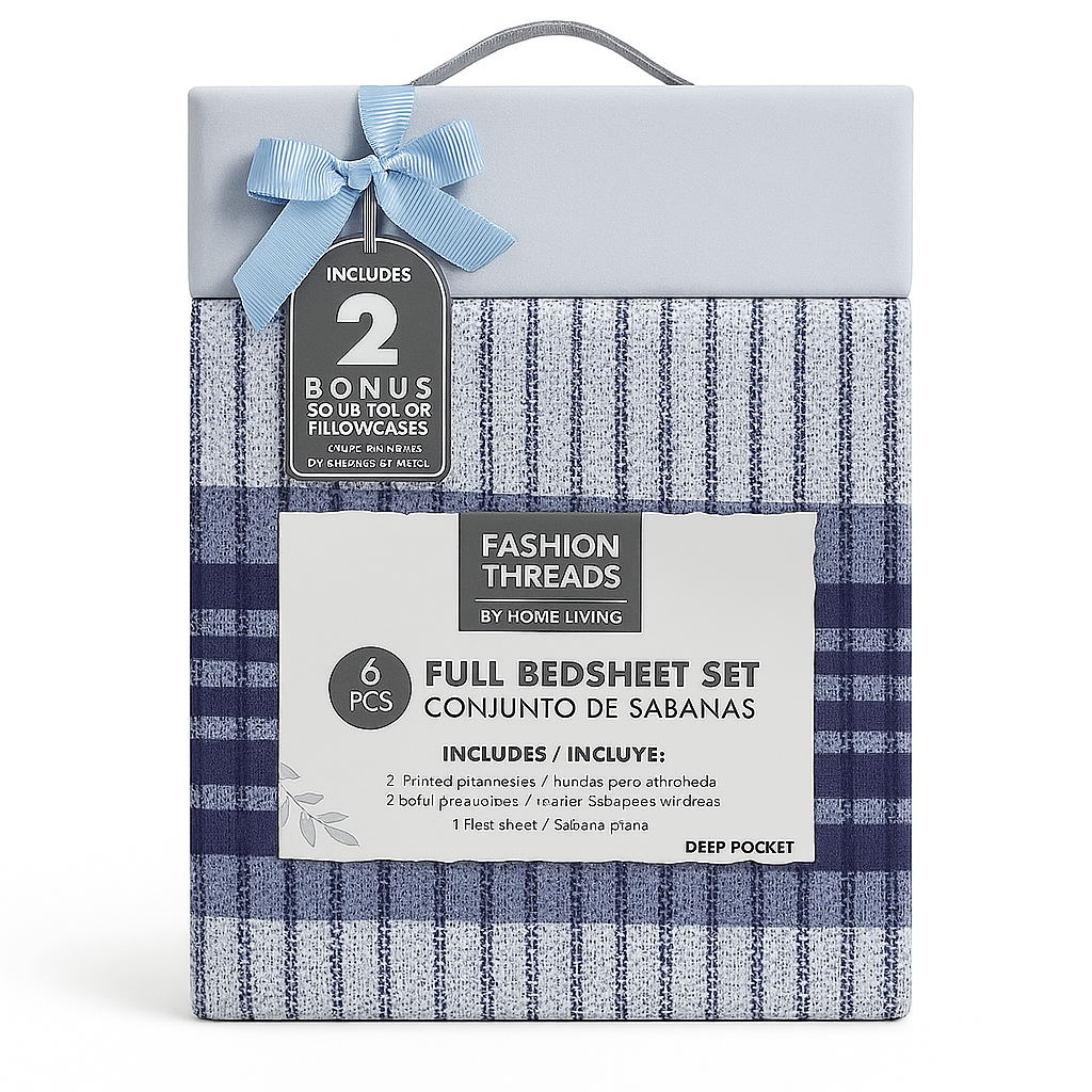 Bedsheet Set Full 6 Piece Assorted