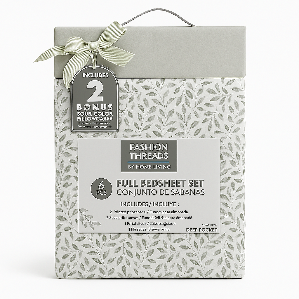 Bedsheet Set Full 6 Piece Assorted