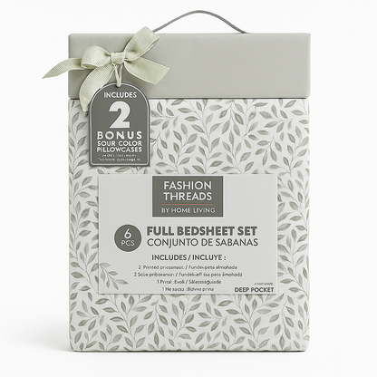 Bedsheet Set Full 6 Piece Assorted