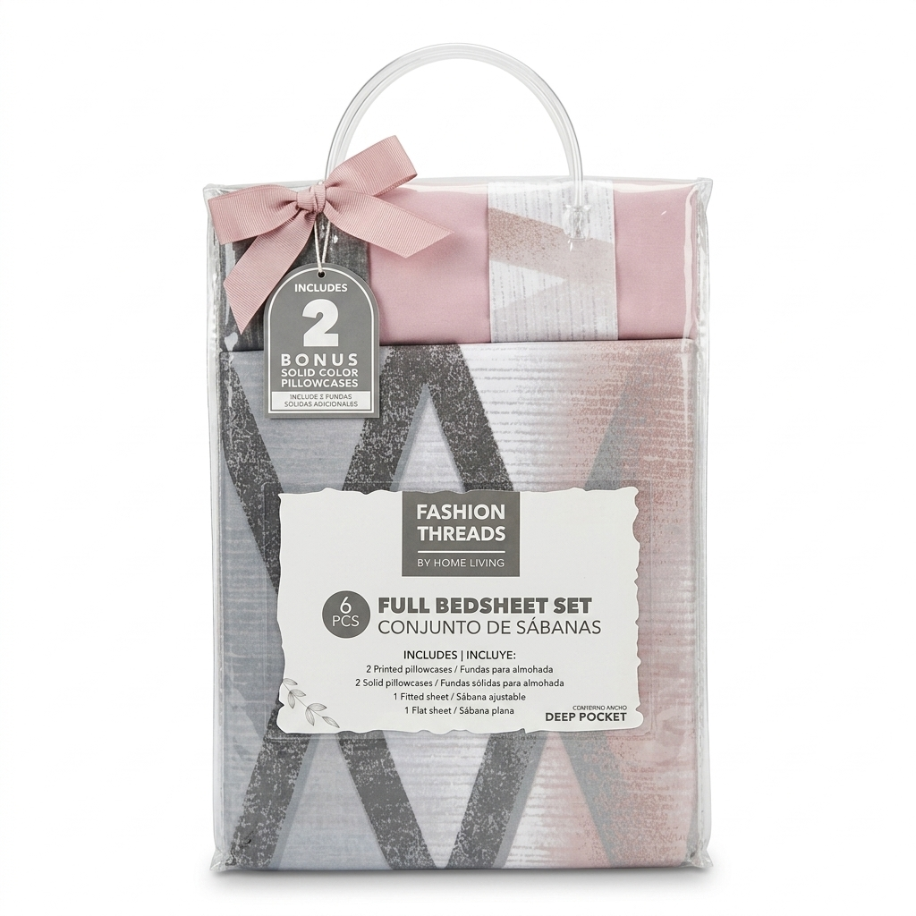 Bedsheet Set Full 6 Piece Assorted