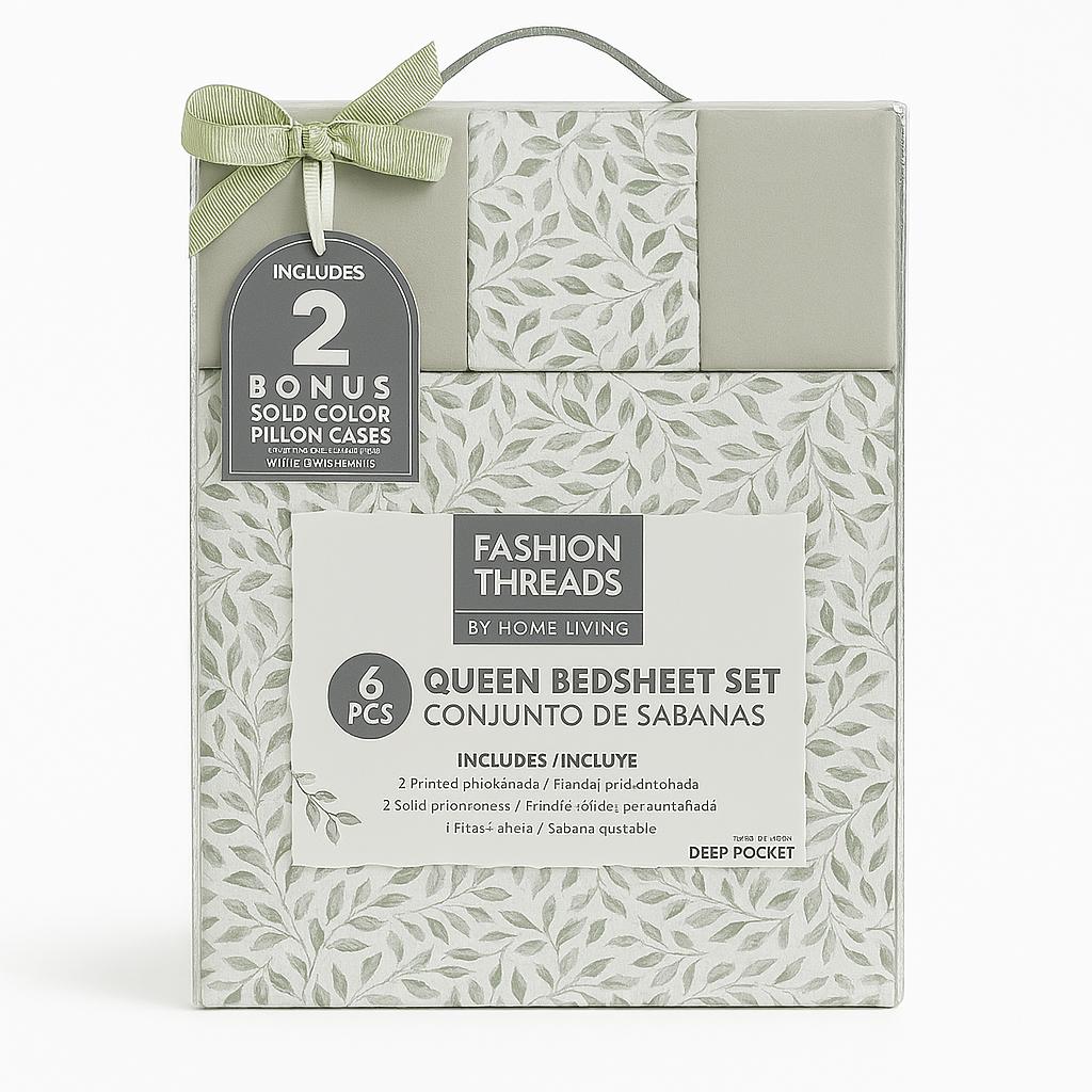 Bedsheet Set Queen 6 Piece Assorted