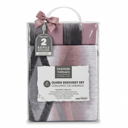 Bedsheet Set Queen 6 Piece Assorted