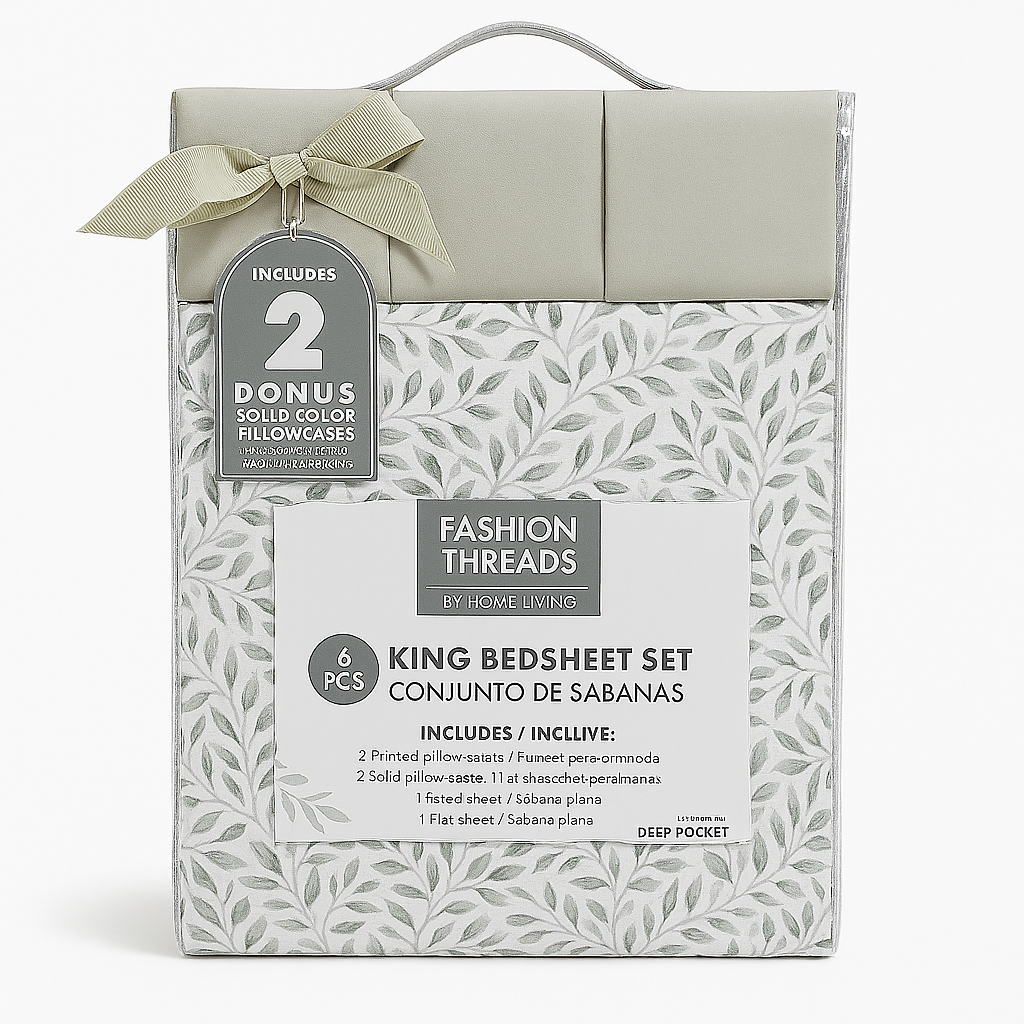 Bedsheet Set King 6 piece Assorted