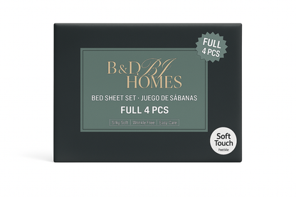 Bedsheet Set Full Waffle Hem Assorted