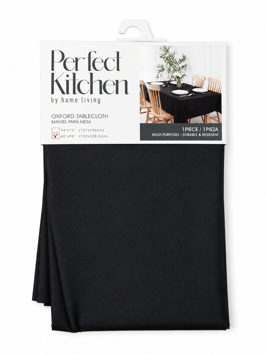Perfect Kitc Tablecloth Solid Oxford Black 1pc