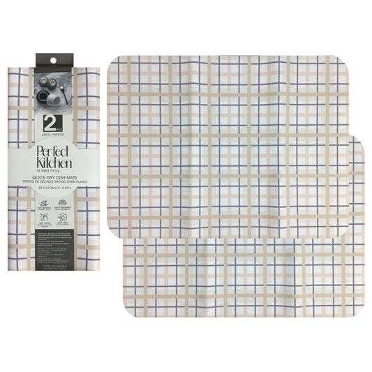 Quick Dry Mat 2pc set Check