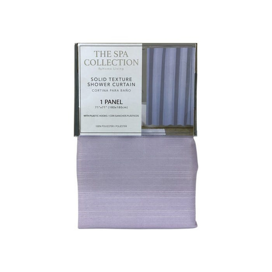 Shower Curtain with Hooks LtBlue
