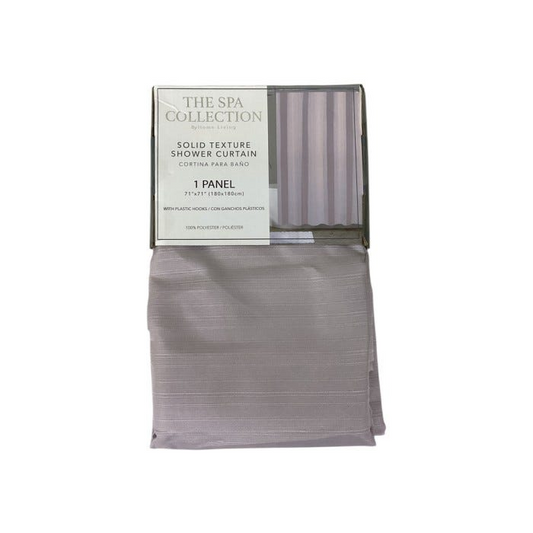 Shower Curtain with Hooks Silver
