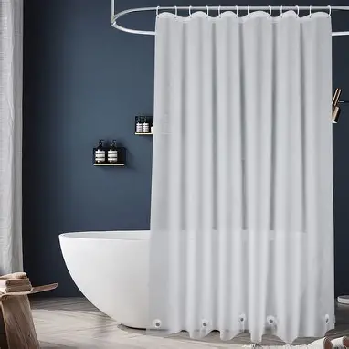 Shower Curtain Liner Frost Peva Wht 2pcs