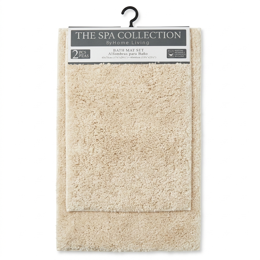 Bath Mat Set 2 piece Ivory