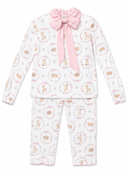 Girls Pajama 4Pcs Little Animals 1T-4T