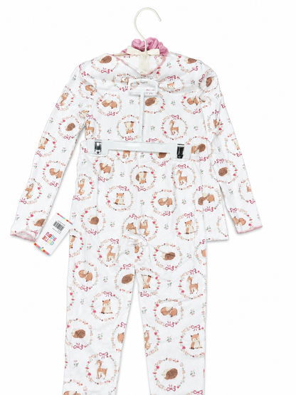 Girls Pajama 4Pcs Little Animals 1T-4T