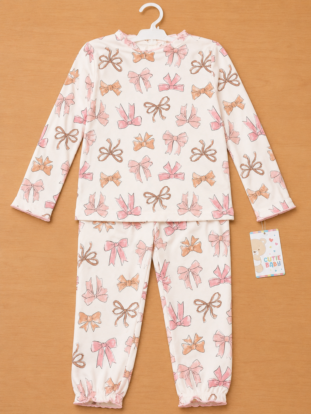 NB Girls 4Pc Clth Set Clr Bows
