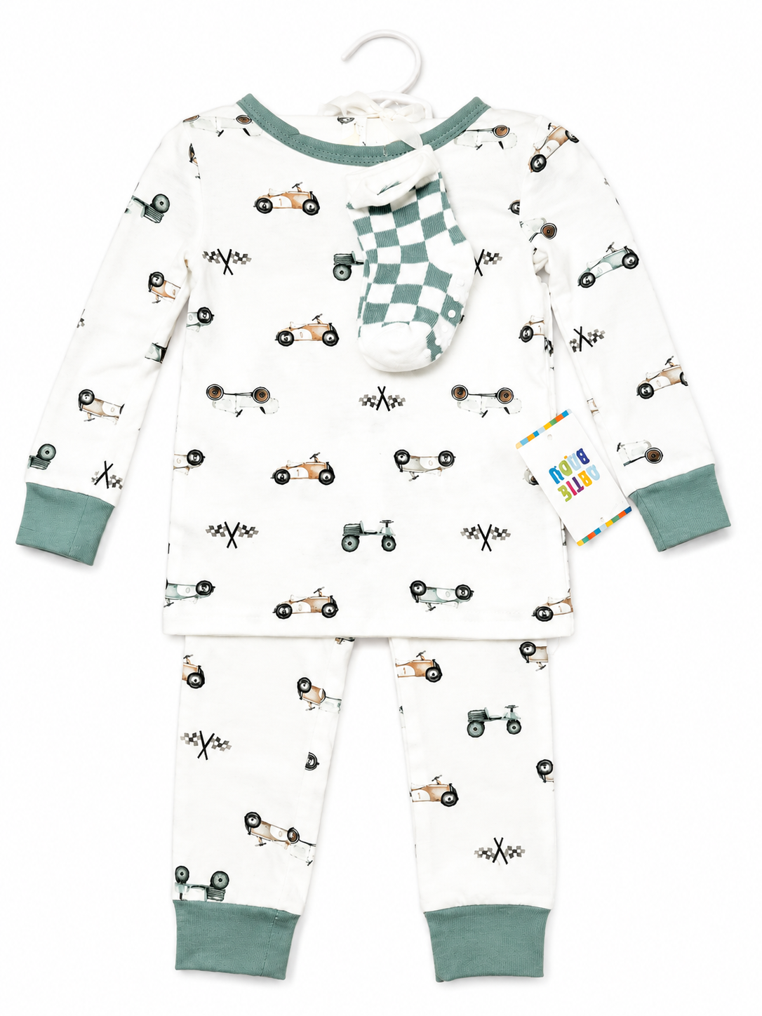 Boys Pajama 4Pc Set Cars 1T-4T