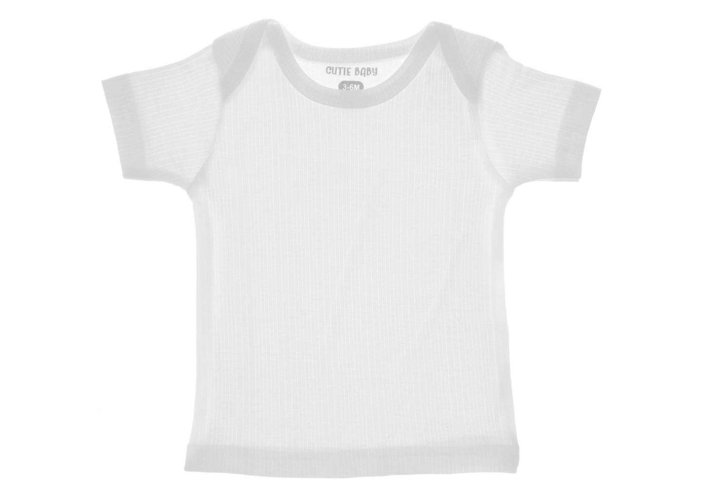 Baby Unisex Cap Sleeve T White 6-9m
