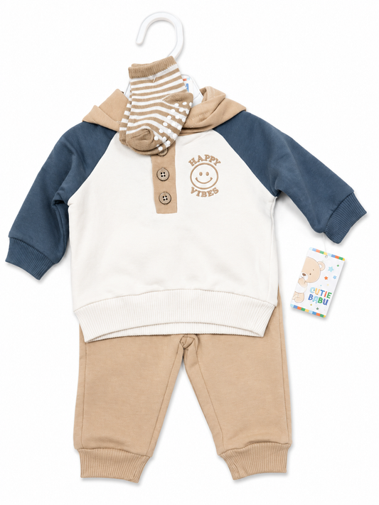 NB Boys 3pc Clothes Set Khaki