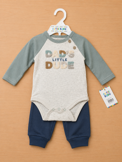NB Boys 2pc Clth Set Dad D Blu