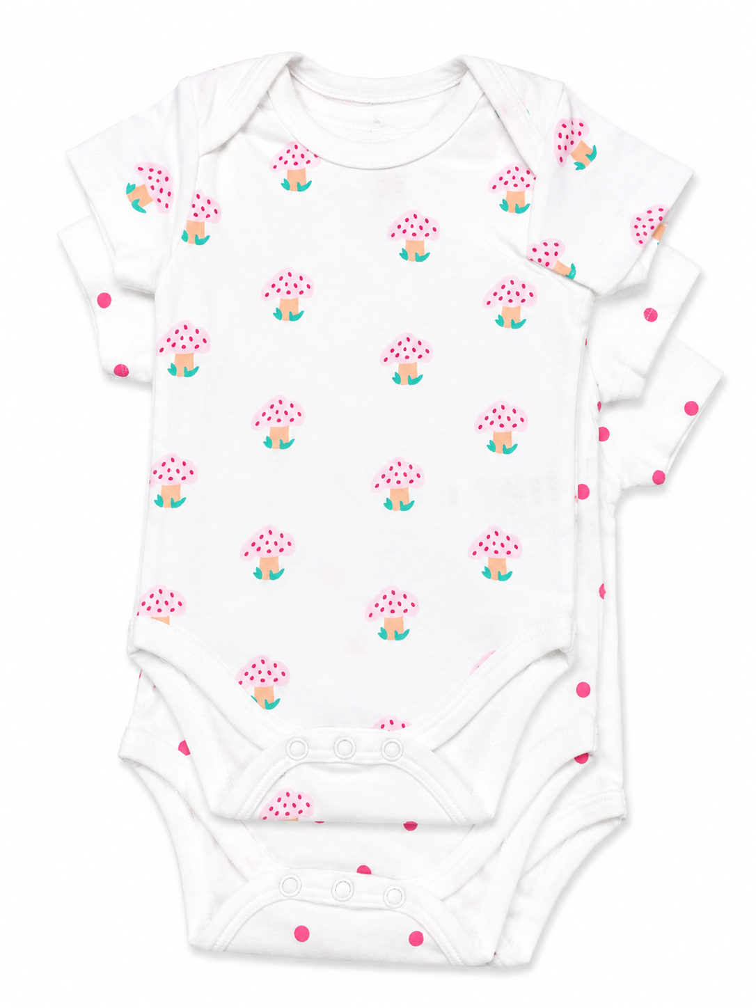 Baby Girls Onesie w/Mushroom 3Pk