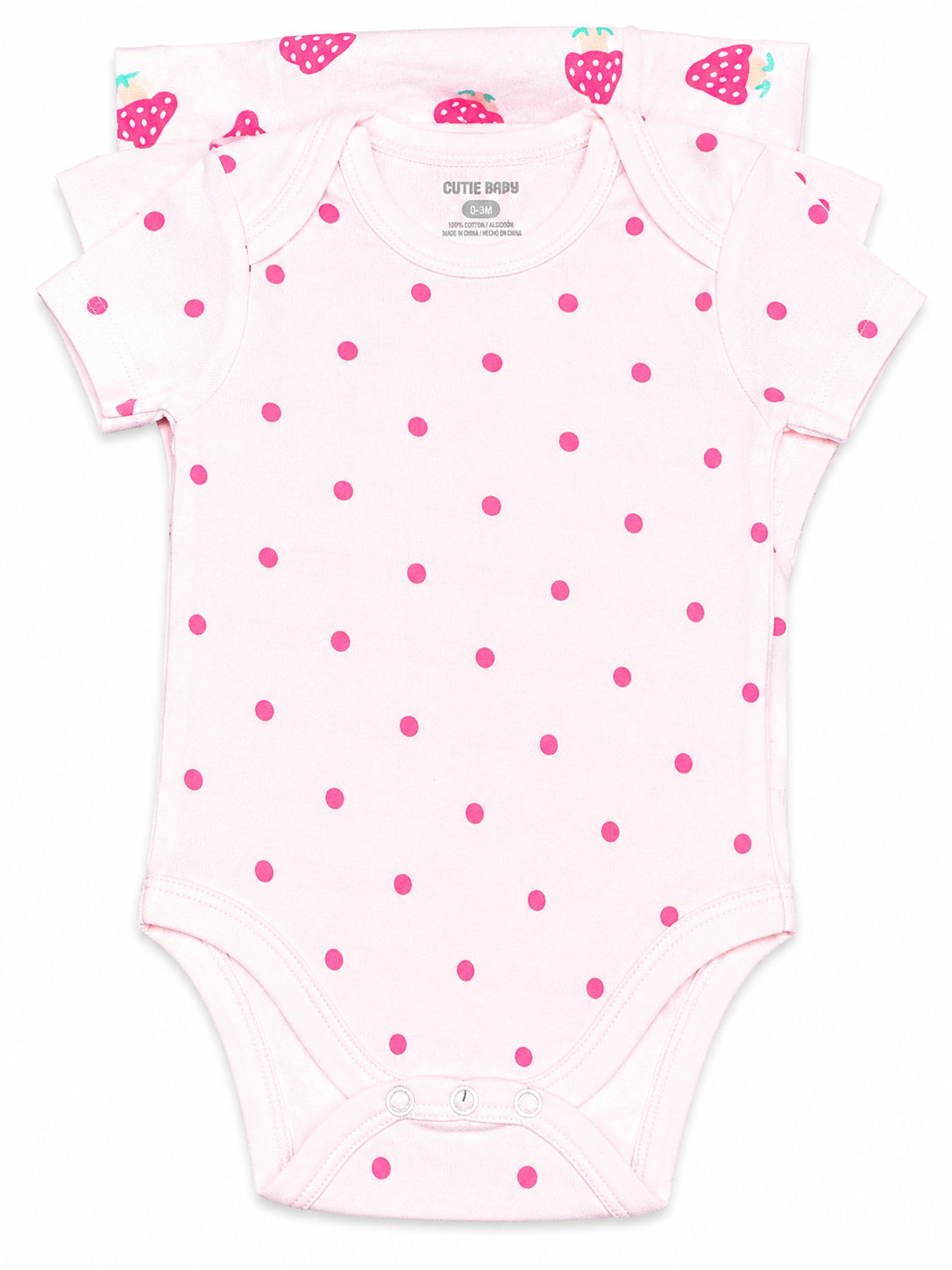 Baby Girls Onesie w/Mushroom 3Pk