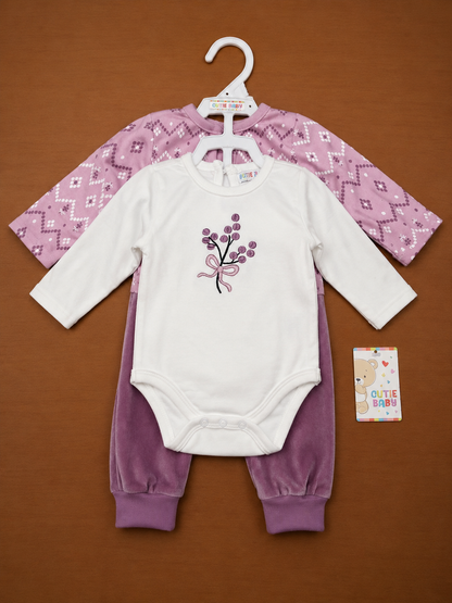 NB Girls 3pc Clth Set Owh Ints