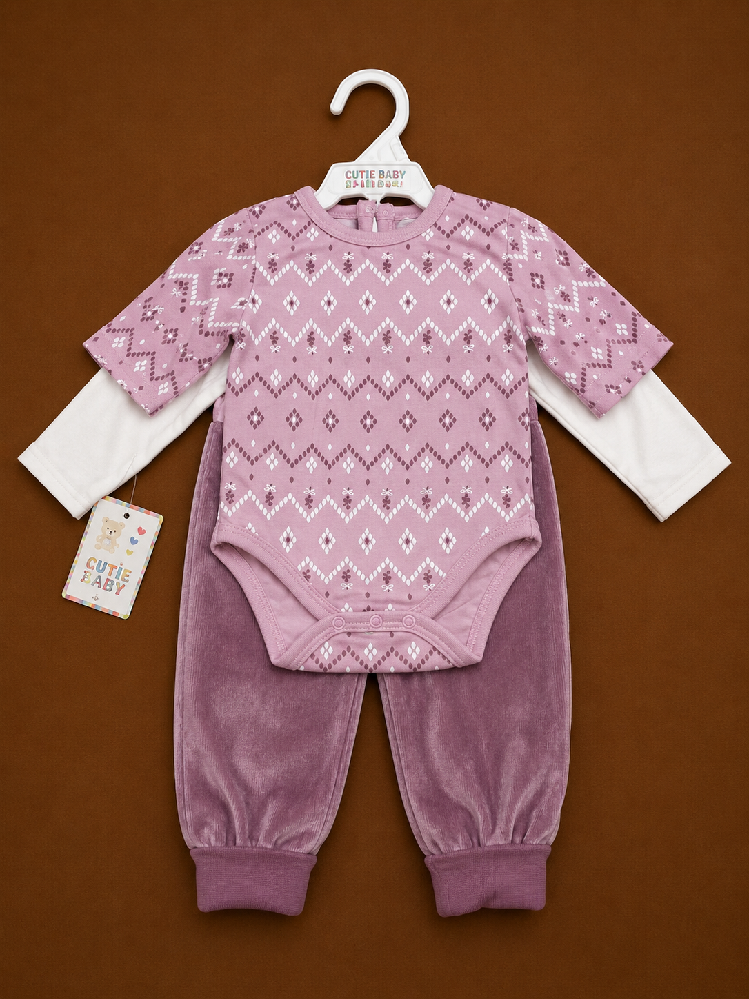 NB Girls 3pc Clth Set Owh Ints