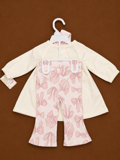 NB Girls 3pc Outfit Set 6-9M