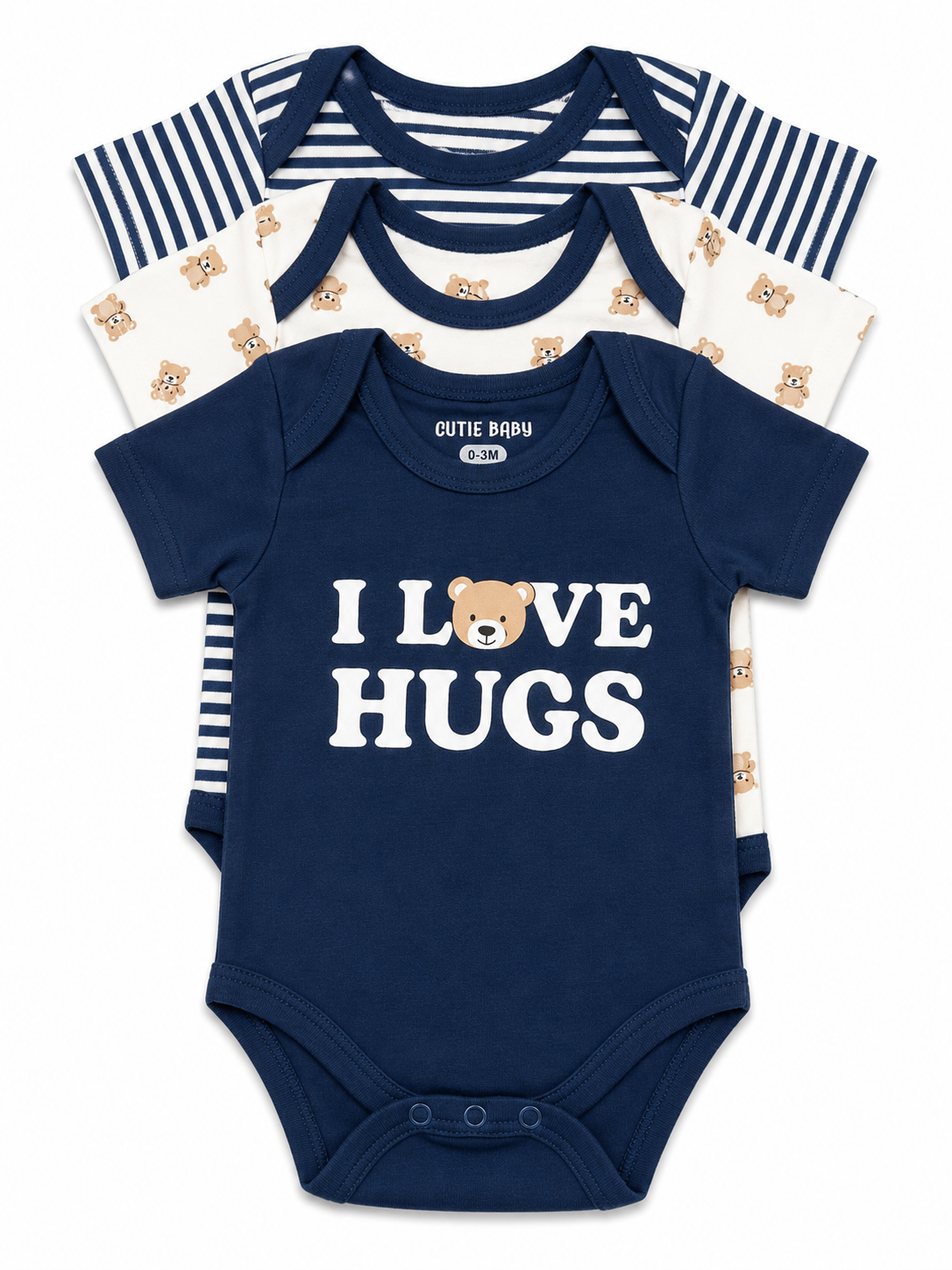 Bby Boy Onesie Short Sleeve 3pk