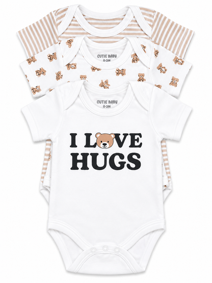 Bby Boy Onesie Short Sleeve 3pk