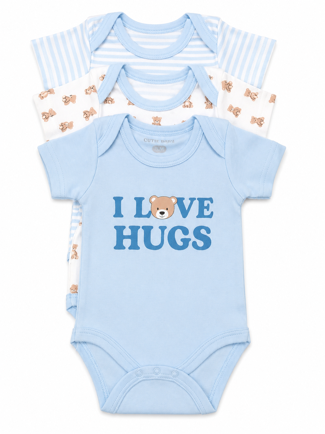 Bby Boy Onesie Short Sleeve 3pk