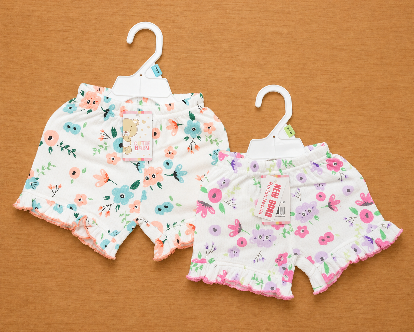 Baby Girl Shorts Pink n White