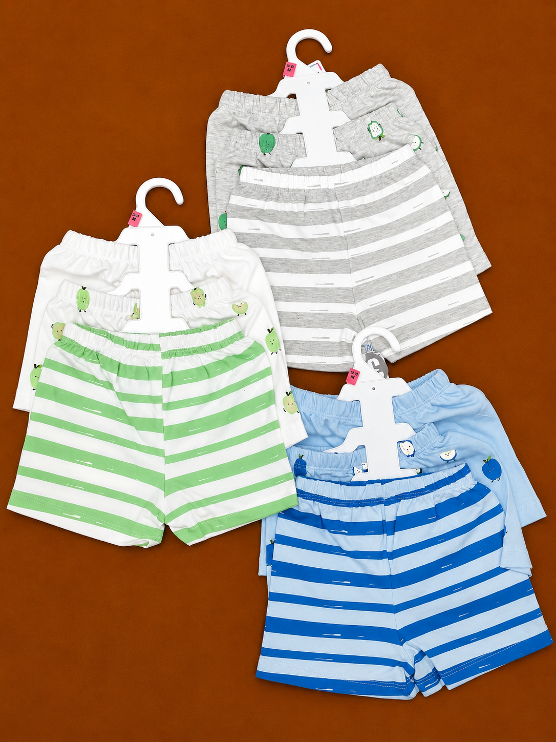 Bby Boy Shorts 3pc 3 asst