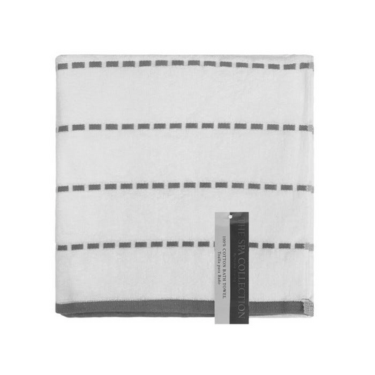 Bath Towel Wendy Stripe Cotton White