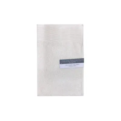 Bath Towel with Ribbed Stripe Ivory